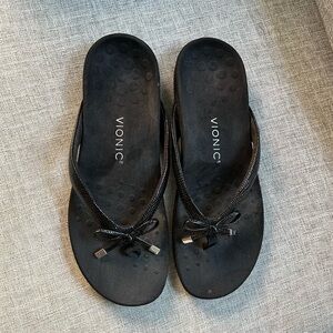 Vionic Bella Women's Black Lizard Print Sandals Size 11